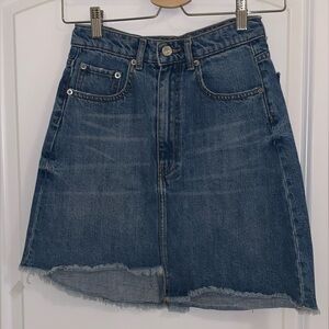 Zara Woman Premium Denim Asymmetrical Skirt. 100% cotton. Size XS.